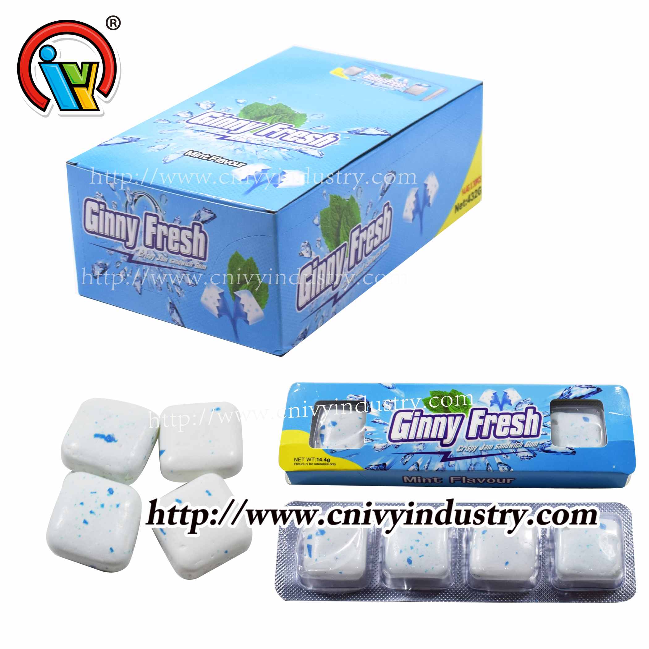 chewing bubble gum