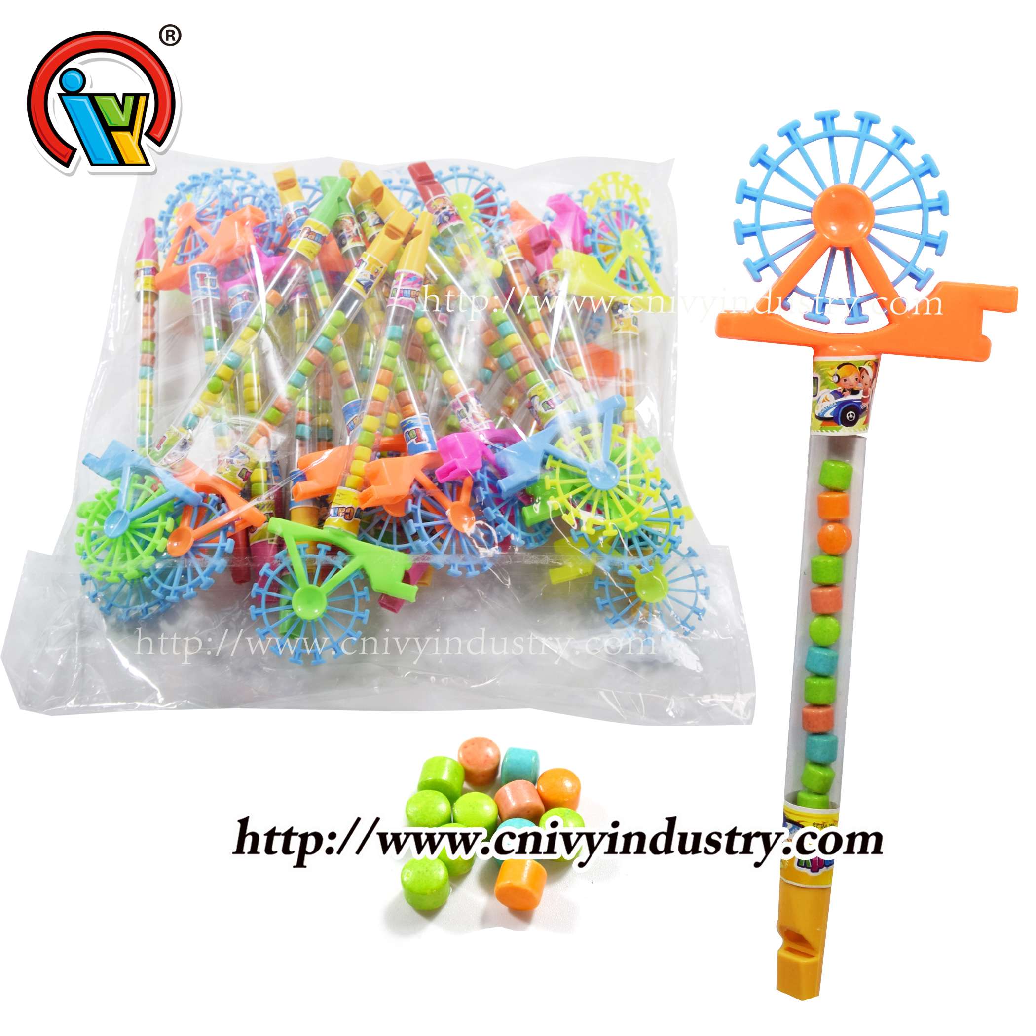 wholesale Ferris wheel plastic toy candy with whistle wholesale Ferris wheel plastic toy candy with whistle