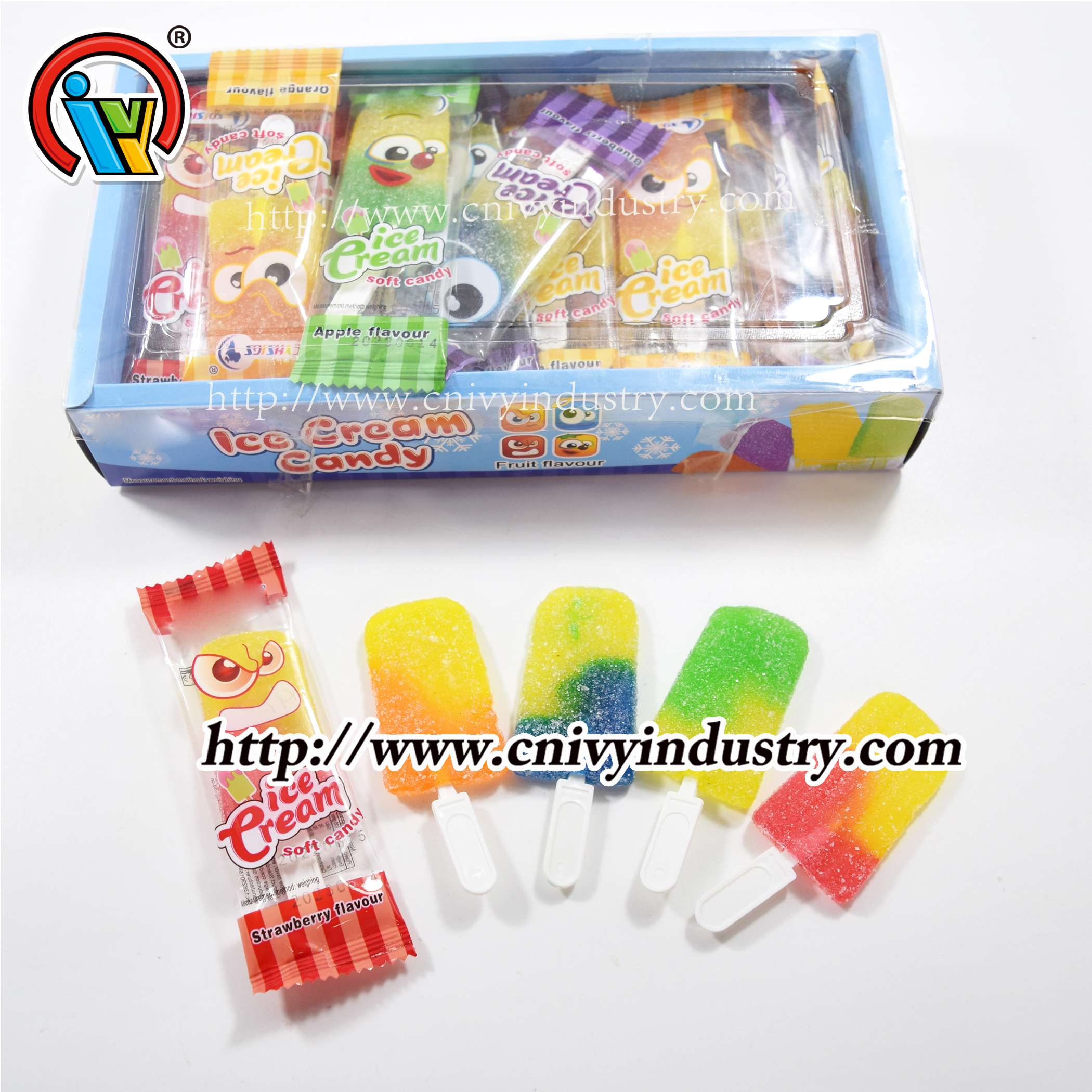 할랄 과일 맛 아이스크림 모양 젤리 롤리팝 사탕 달콤한 할랄 과일 맛 아이스크림 모양 젤리 롤리팝 사탕 달콤한