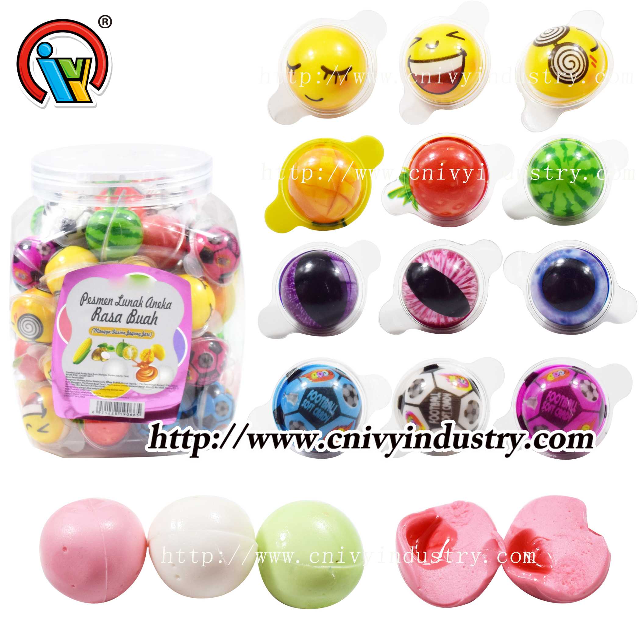 hot sale jam filled gummy candy sweet