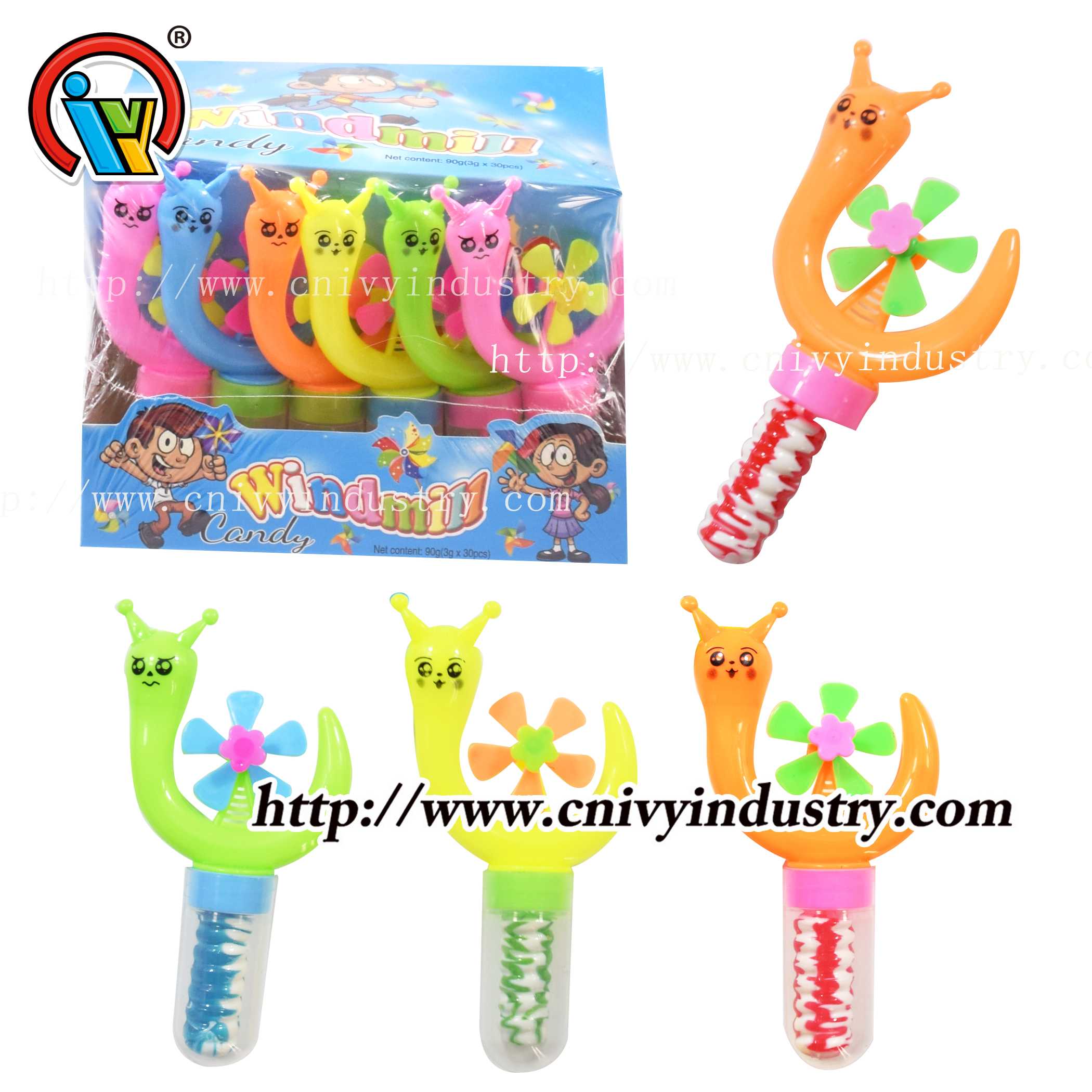 China supplier snail windmill nipple candy