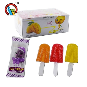 아이스크림 모양의 과일 gummy lollipop candy