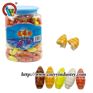 애벌레 모양 씹는 풍선 껌